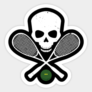 Squash Skull and Rackets Sticker